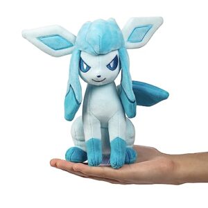 Pokémon 8" Glaceon Plush - Officially Licensed - Quality & Soft Stuffed Animal Toy - Eevee Evolution - Add Glaceon to Your Collection! - Great Gift for Kids & Fans of Pokemon
