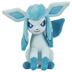 Pokémon 8" Glaceon Plush - Officially Licensed - Quality & Soft Stuffed Animal Toy - Eevee Evolution - Add Glaceon to Your Collection! - Great Gift for Kids & Fans of Pokemon