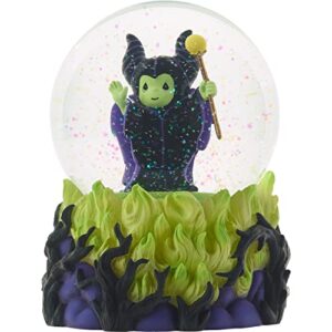 precious moments - disney maleficent musical resin and glass snow globe - collectible décor, birthday gift, holiday present, or anniversary gift