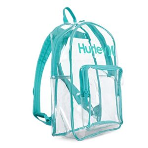 hurley one and only clear backpack, aurora green, o/s