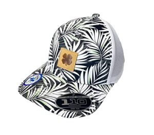 black clover berkeley adjustable tropical print hat with leather patch