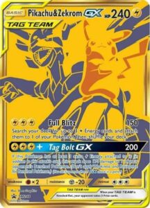 pokemon - pikachu & zekrom gx - sm248 - tag team - black star promo