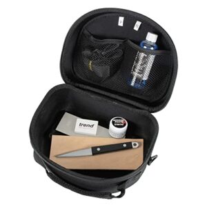trend complete sharpening set: 6 inch diamond bench stone, tapered file, leather strop, lapping fluid, mirror paste, cleaning block & storage case, dws/kit/k