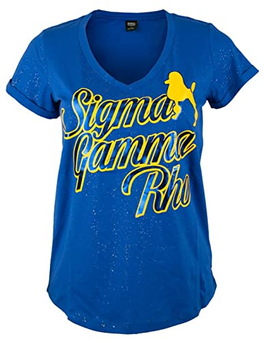 Sigma Gamma Rho Glitter Tee [S] Royal Blue