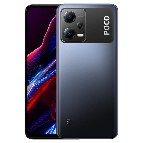 Xiaomi Poco X5 5G + 4G Volte Global Unlocked 256GB + 8GB GSM 6.67" 48 mp Triple Camera (Tmobile Mint Tello Global) + (Car Fast Car 51W Charger Bundle) (Black Global)