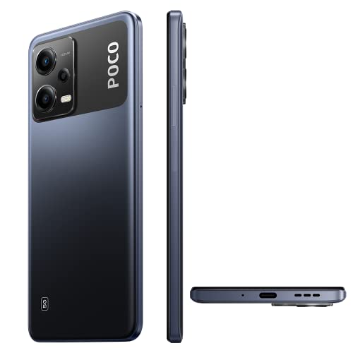 Xiaomi Poco X5 5G + 4G Volte Global Unlocked 256GB + 8GB GSM 6.67" 48 mp Triple Camera (Tmobile Mint Tello Global) + (Car Fast Car 51W Charger Bundle) (Black Global)