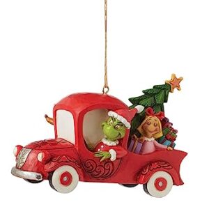 Enesco Jim Shore Dr. Seuss Grinch in Red Truck Ornament