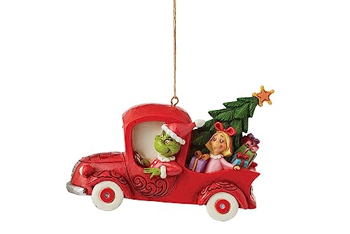 Enesco Jim Shore Dr. Seuss Grinch in Red Truck Ornament