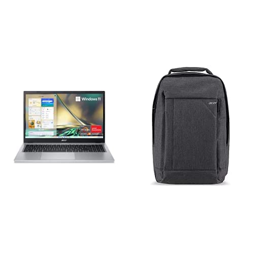 Acer Aspire 3 A315-24PT-R08Z Laptop | 15.6" FHD IPS Touch | AMD Ryzen 3 7320U | Radeon Graphics | 8GB LPDDR5 | 256GB SSD | Wi-Fi 6 | Windows 11 Home 15.6" Gray Travel Backpack