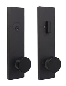 weslock 066214242sl2d addy entry handle with mesa knob (keyed handleset, matte black)