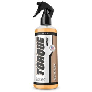 torque detail sap attack 8oz - removes tree sap, tar, gum, sticker residue & asphalt - sap, tar, adhesive, sticker remover for cars