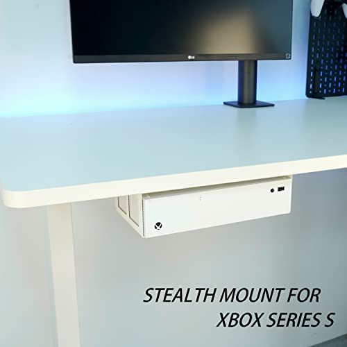 Bylitco All Metal Wall and Under Desk Bracket for Xbox Series s,Mount for XSS,White