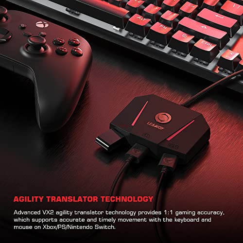 leadjoy VX2 AimBox Keyboard Mouse Adapter Converter, Controller Adapter Converter for Xbox One, Xbox Series X/S, PS5, PS4 and Switch