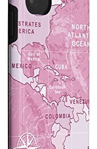 iPhone 11 Pink World Map Ocean America Case