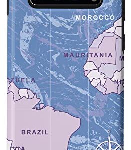 Galaxy S10 Dark Blue World Map West Africa And South America Case