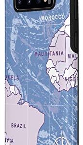 Galaxy S10 Dark Blue World Map West Africa And South America Case