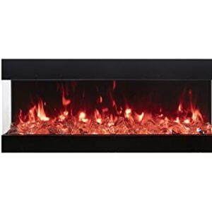 Amantii TRV-45-BESPOKE Tru View Bespoke - 45" Indoor/Outdoor 3 Sided Electric Fireplace, WiFi, Bluetooth, Speaker, and a Selection of Media Options