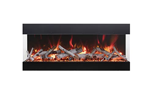 Amantii TRV-45-BESPOKE Tru View Bespoke - 45" Indoor/Outdoor 3 Sided Electric Fireplace, WiFi, Bluetooth, Speaker, and a Selection of Media Options