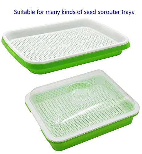 JMESTOHP 3 Layers Seed Sprouting Kit for Seed Sprouter Tray BPA Free for Alfalfa Sprouts Wheatgrass Grower Sprouting, Stainless Steel Shelf for Seed Sprouting Tray