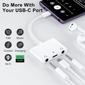 Headphone Splitter for iPad, Dual Headphone Adapter for iPad,USB-C Headphone Splitter with 60W Fast Charging for iPad Pro, Samsung Galaxy, Pixel, HTC, Huawei.