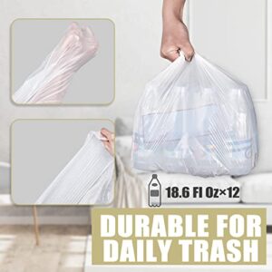 Small Trash Bags 4 Gallon - 100 Count 4 Gallon Trash Bag, Small Garbage Bags for Office Bedroom Bathroom Trash Bags, White 4 Gal Small Trash Can Liners