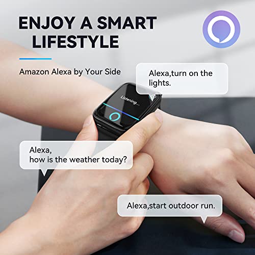 Smart Watch for Men(Answer/Make Call),Alexa Built-in,1.8"Fitness Tracker with Heart Rate Sleep SpO2 Monitor,100+Sport Mode,5ATM Waterproof,Activity Trackers and Smartwatches for iOS and Android Phones