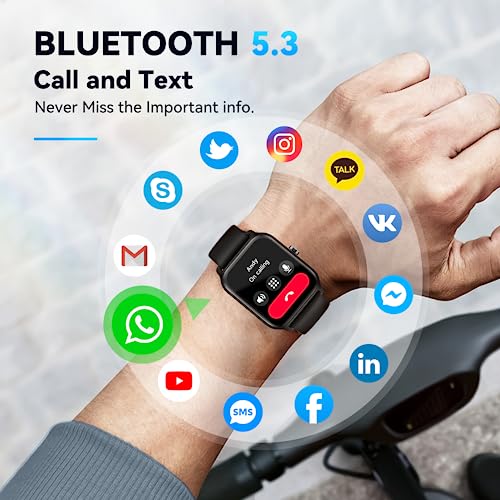 Smart Watch for Men(Answer/Make Call),Alexa Built-in,1.8"Fitness Tracker with Heart Rate Sleep SpO2 Monitor,100+Sport Mode,5ATM Waterproof,Activity Trackers and Smartwatches for iOS and Android Phones