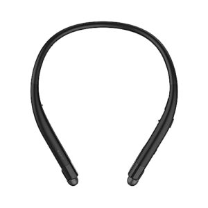 exfit bcs-700 pro bluetooth neckband wireless headphones, around the neck headphones, retractable earbuds without button control, pull earbud for auto answer, bluetooth 5.2, low latency