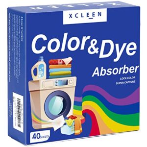 xcleen color absorber for laundry-protect your clothes from color bleed and stains-40 count