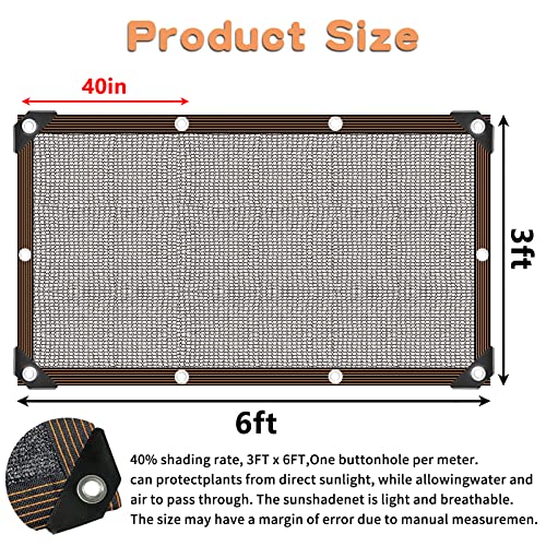 Shade Cloth for Garden Plants Greenhouse, 40-50% Sunblock Shade Neting -for Outdoor Garden Lawn Plant Sun Shade Cloths for Kennel Chicken Coop Easier to Hang Shade Net Cover