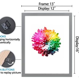 JD Concept Wood 12x16 Grey Picture Frame 5 Pack - Gallery Wall Frame Set - Suitable for Horizontal and Vertical Hanging 12 x 16 Poster Photo