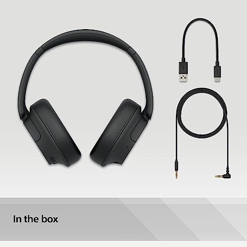 Sony WH-CH720NB Noise Canceling Wireless Bluetooth Headphones - Built-in Microphone - up to 35 Hours Battery Life and Quick Charge - Matte Black