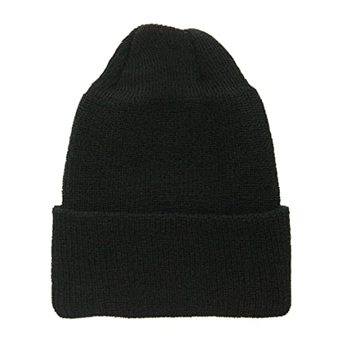 Genuine GI US Military Black Wool Watch Cap Tactical Beanie Ski Hat Skull Cap (Black)