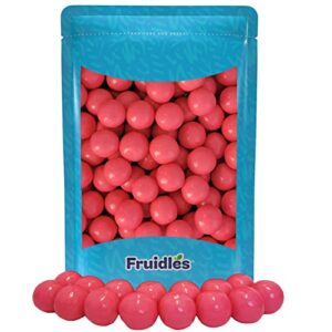 gum balls fruit flavored, candy buffet treats, machine size refills, kosher certified parve, 1" inch (original pink, half-pound)