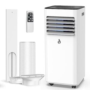 10,000 btu portable air conditioners, portable ac with remote for room to 450 sq.ft  3 in 1 air conditioner with dehumidification/air circulation/timer and window kit