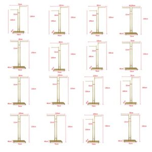 Gold Metal Pipe Clothing Rack,2 Rods Clothes Rack Garment Rack,heavy Duty Clothing Rack For Hanging Clothes,free-standing Close Organizer,clothing Store Display Stand(130x70cm(51x28inch), Gold A)