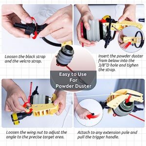 Spray Can Extension Pole Adaptor, Sprayer Adaptor for Aerosol Can and Powder Duster, Adjustable Angle, Perfect for Wasp & Hornet Spray, Dusting Carpenter Bees or Dusting Gardens, Fruit Trees.