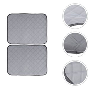 PATKAW Rat Cage Accessories 2Pcs Guinea Pig Cage Liner Reusable Hamster Pee Pad Cross Grid Rabbit Mat Water Absorbent Squirrel Beddings for Rabbit Hamster Puppy Grey Chinchilla Cage Accessories