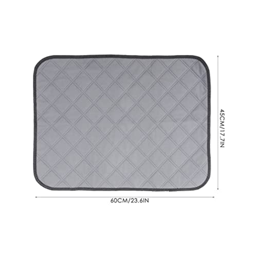 PATKAW Rat Cage Accessories 2Pcs Guinea Pig Cage Liner Reusable Hamster Pee Pad Cross Grid Rabbit Mat Water Absorbent Squirrel Beddings for Rabbit Hamster Puppy Grey Chinchilla Cage Accessories