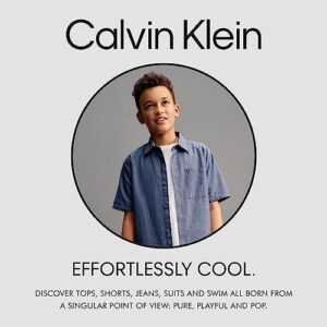 Calvin Klein Boys' Short Sleeve Micro Pique Graphic Polo, Ghost Black, 14-16