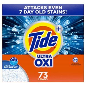 tide plus ultra oxi powder laundry detergent, 73 loads, 127 oz
