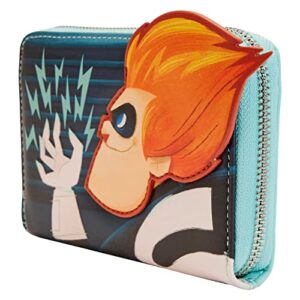 loungefly disney pixar moments incredibles syndrome zip wallet