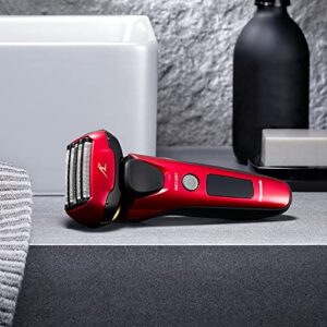 Panasonic ARC5 Electric Razor for Men with Pop-up Trimmer, Wet Dry 5-Blade Electric Shaver with Intelligent Shave Sensor and 16D Flexible Pivoting Head - ES-ALV6HR (Red)