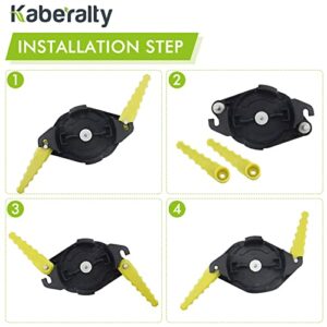 Kaberalty AC052N1 Replacement Serrated Blades Compatible with Ryobi 18V 2-in-1 Pivoting Auto Feed String Trimmer P2200 P2030 P2031 P2003A P2003 P2060A P2060 P2006 RY40210 RY40210A P2080 P2200 (18Pack)