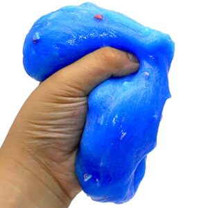 HFCHUPIN Blue Crunchy Crystal Slime,Super Soft Sludge Toy,Birthday Gifts for Kids,DIY Crystal Glue Boba Slime Party Favor for Girls & Boys.