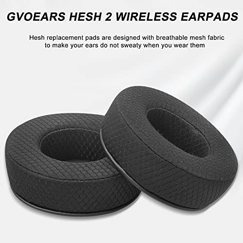 Gvoears Ear Pads Cushions for Skullcandy Hesh Wired/Hesh 2 Wireless Over-Ear Headphones, Hesh 2 Wireless Replacement Earpads, Soft & Comfortable Memroy Foam, Breathable Mesh Fabric