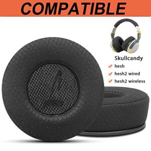 Gvoears Ear Pads Cushions for Skullcandy Hesh Wired/Hesh 2 Wireless Over-Ear Headphones, Hesh 2 Wireless Replacement Earpads, Soft & Comfortable Memroy Foam, Breathable Mesh Fabric