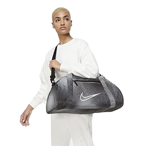 Nike Gym Club AOP Women's Training Duffel Bag 24L (Black/Light Smoke Grey/White)