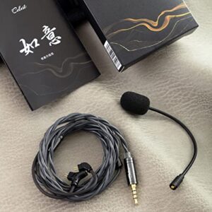 HiFiGo Kinera Celest RUYI Earphone IEMs Cable with Boom Mic for Gaming, Live Streaming, with 3.5mm Plug (0.78 2Pin)