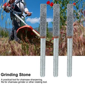 3Pcs Chainsaw Replacement Sharpening Stone, 5/32in 4mm Diamond Burr Grinding Stone File for Rotating Tool Glass Stone Ceramic